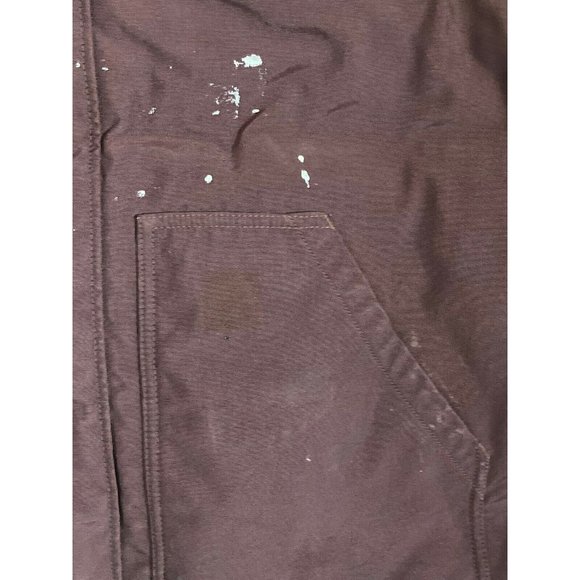 Carhartt Men's Burgundy Full Zip Nylon Quilt Lined Work Vest Size XL - Picture 2 of 6